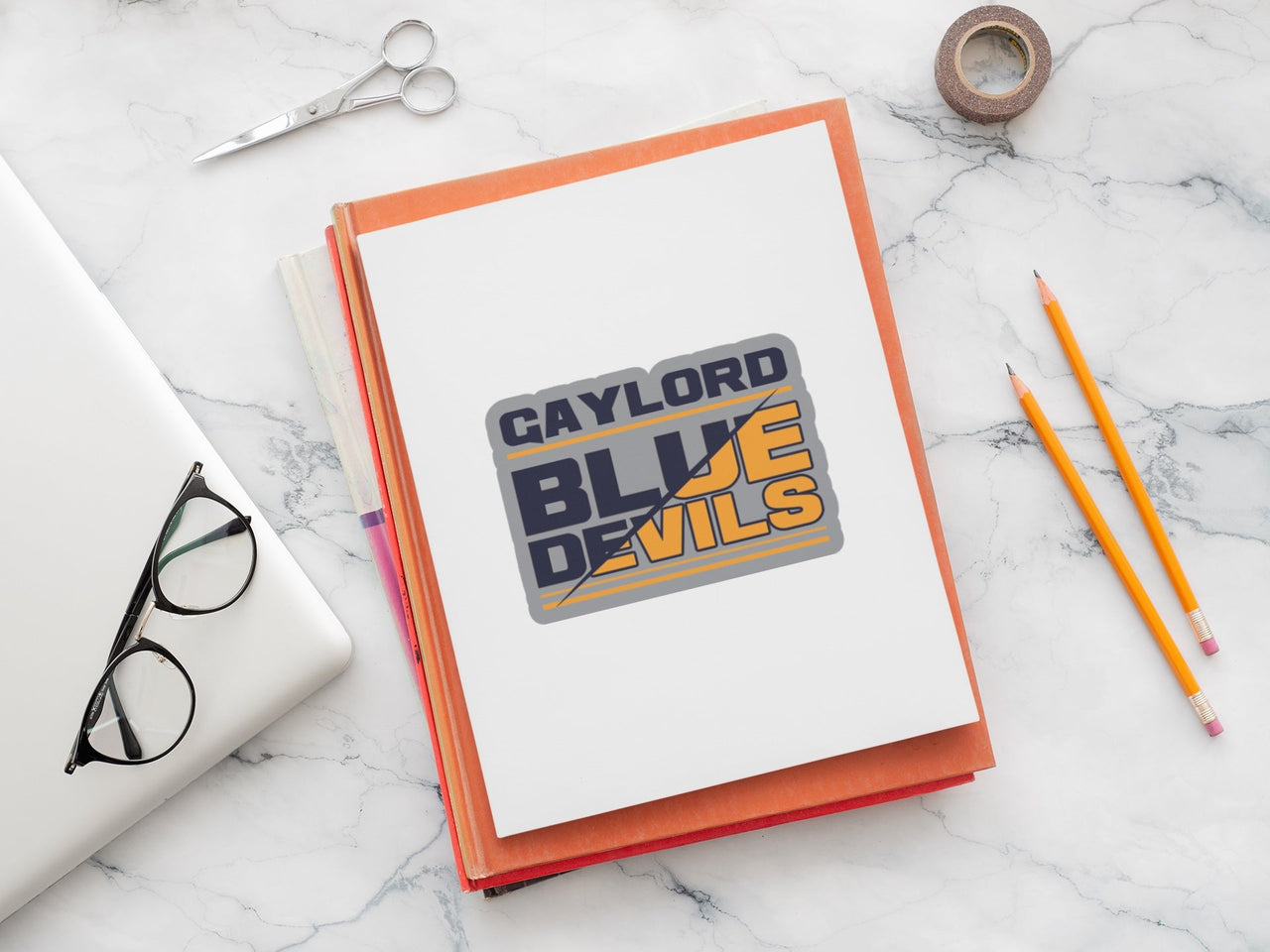 Gaylord Blue Devil Sliced Decal