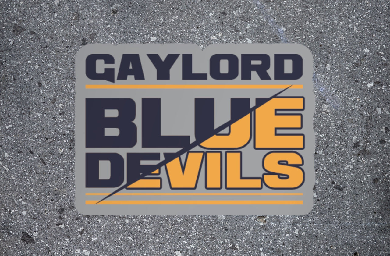 Gaylord Blue Devil Sliced Decal