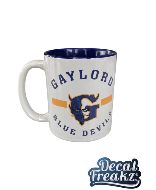 Gaylord Blue Devils 11oz Coffee Cup with Blue Inside