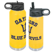 Gaylord Blue Devils Color Print Water Bottle (20oz &30oz) - DecalFreakz