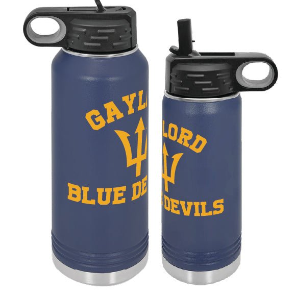 Gaylord Blue Devils Color Print Water Bottle (20oz &30oz) - DecalFreakz