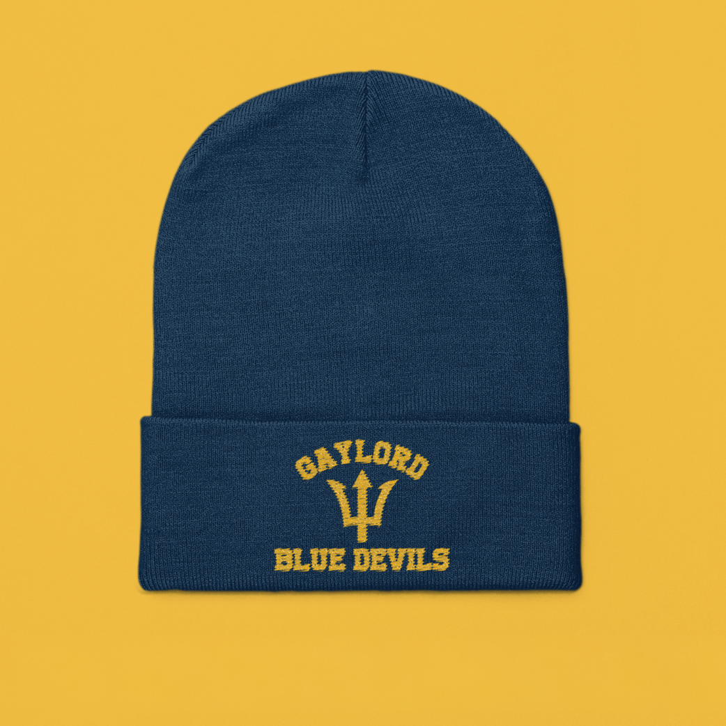 Gaylord Blue Devils Cuffed Beanie - DecalFreakz