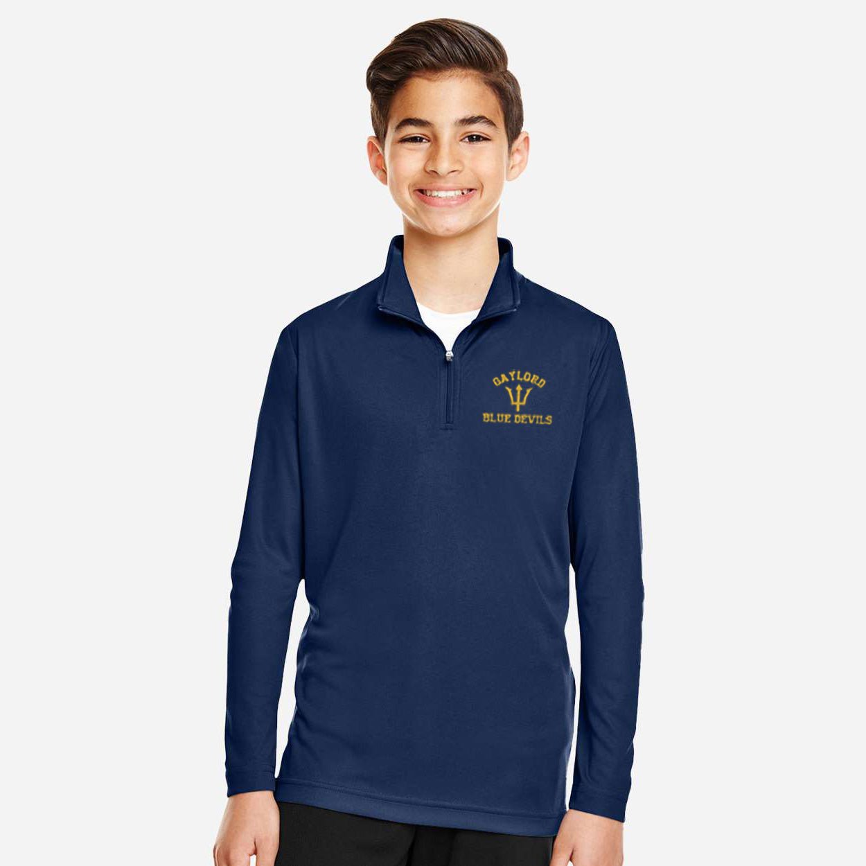 Gaylord Blue Devils Performance 1/4 - Zip (Youth & Adult) - DecalFreakz