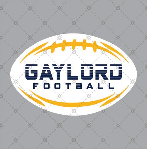 Gaylord Football Sticker - DecalFreakz