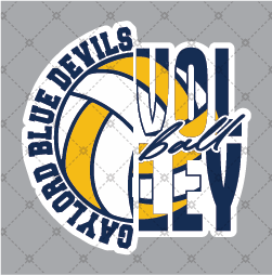 Gaylord Half Volleyball Sticker - DecalFreakz
