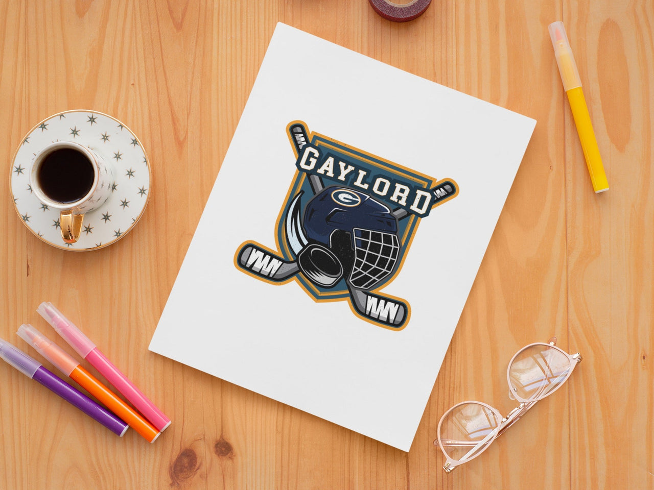 Gaylord Hockey Badge Decal