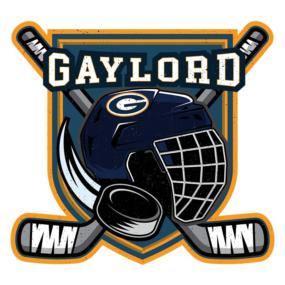 Gaylord Hockey Badge Decal