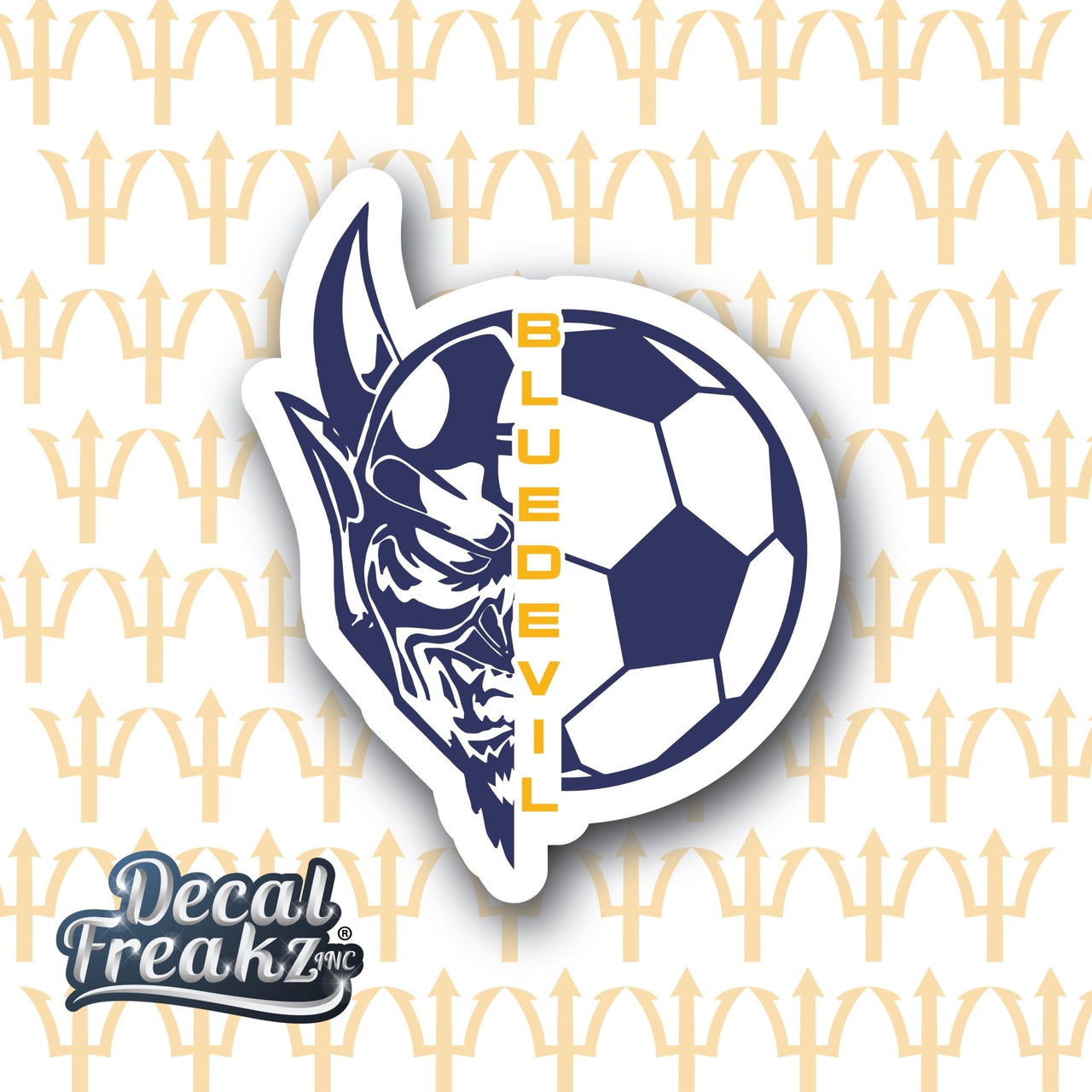 Gaylord Soccer Decal - Blue Devil Head - DecalFreakz