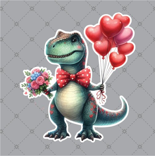 Gentleman Dino Sticker - DecalFreakz