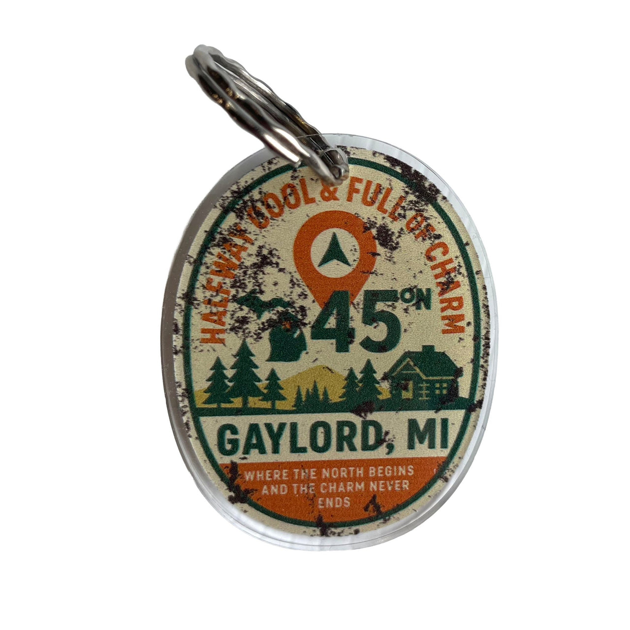 Halfway Cool And Full of Charm Keychain - DecalFreakz