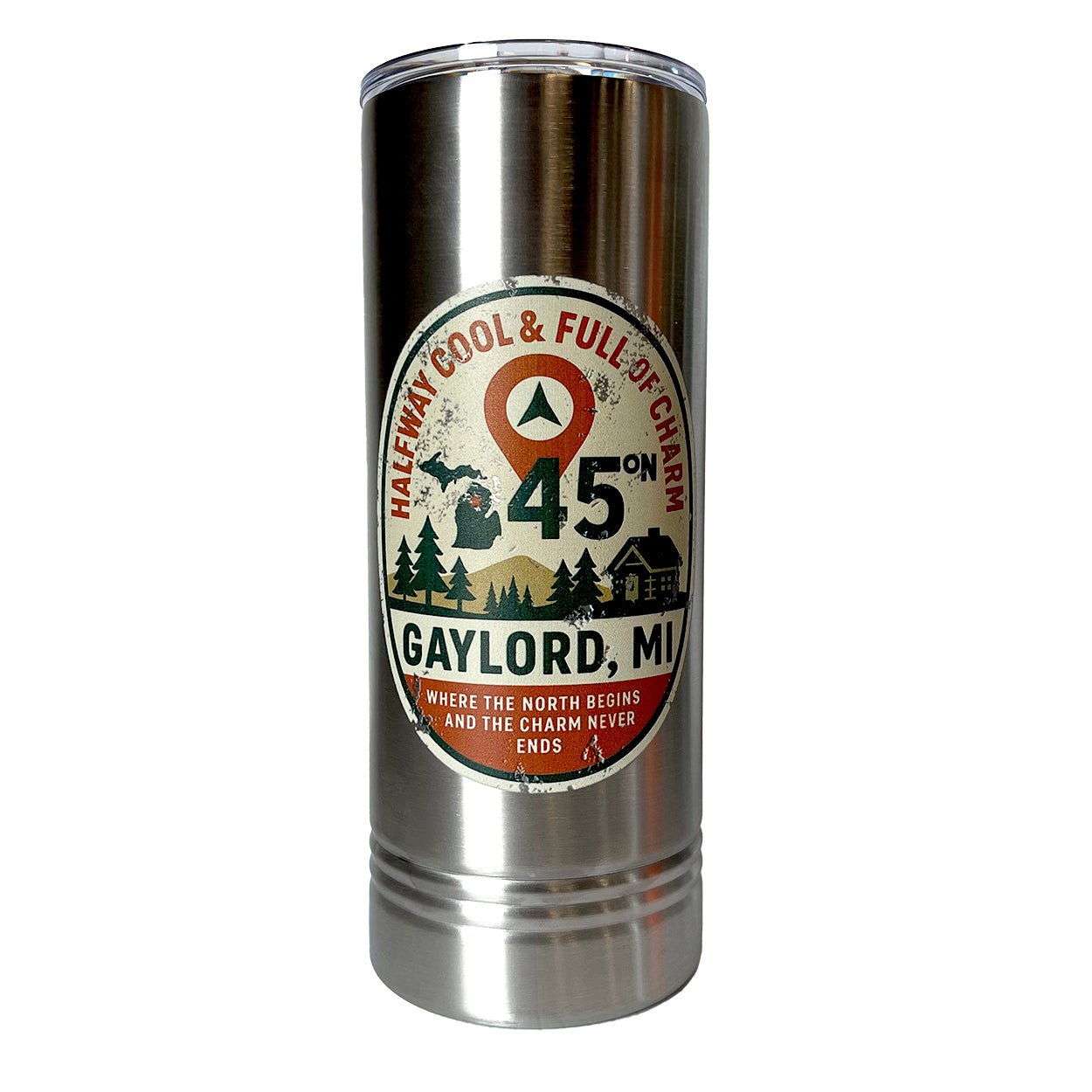 Halfway Cool & Full of Charm 22oz Tumbler – Gaylord, MI - DecalFreakz