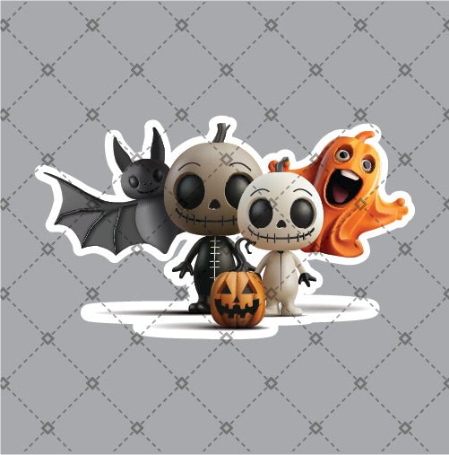 Halloween Character Group Sticker - DecalFreakz