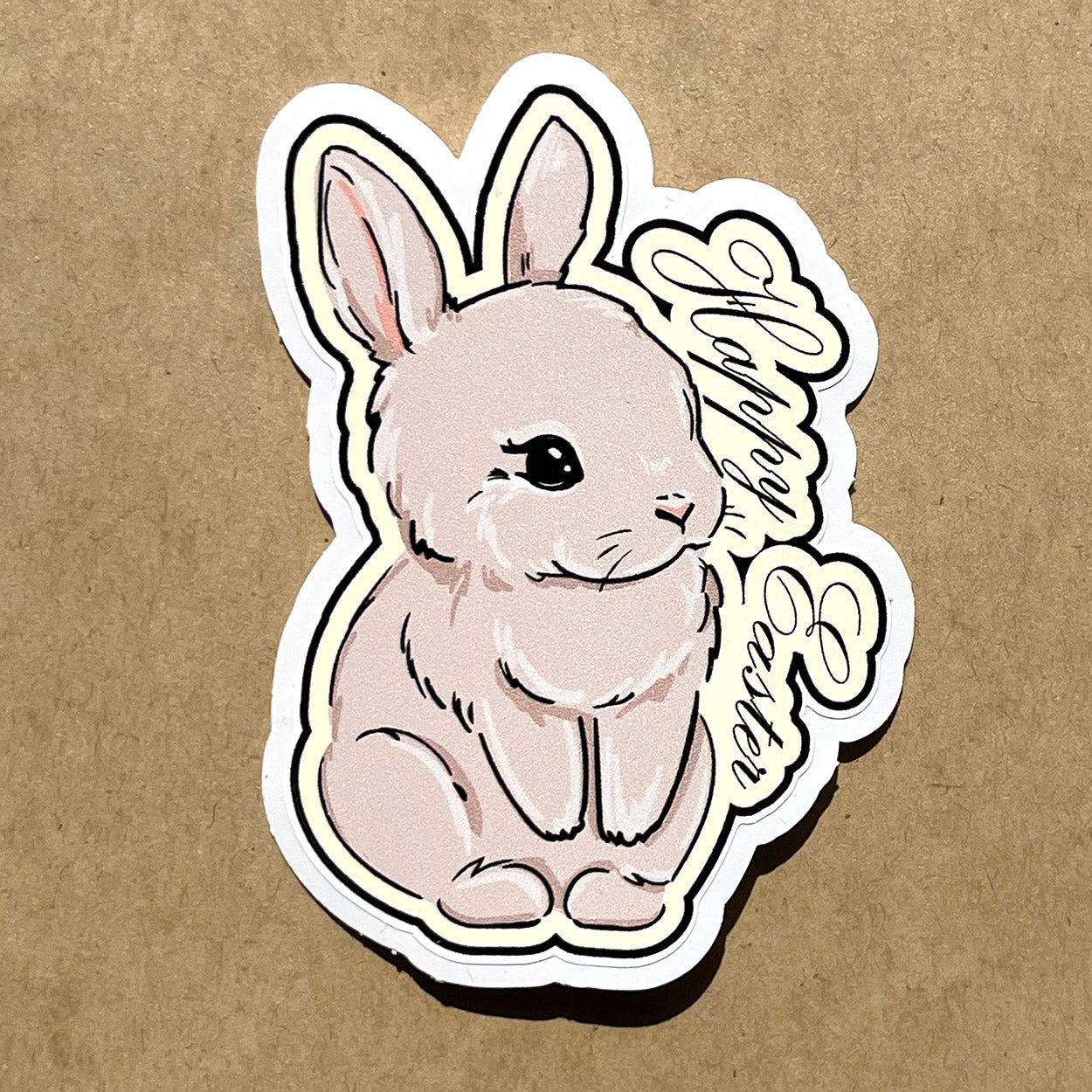 Happy Easter Bunny - Raised Sticker - DecalFreakz