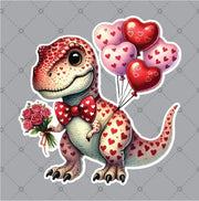 Heart Dino Sticker - DecalFreakz