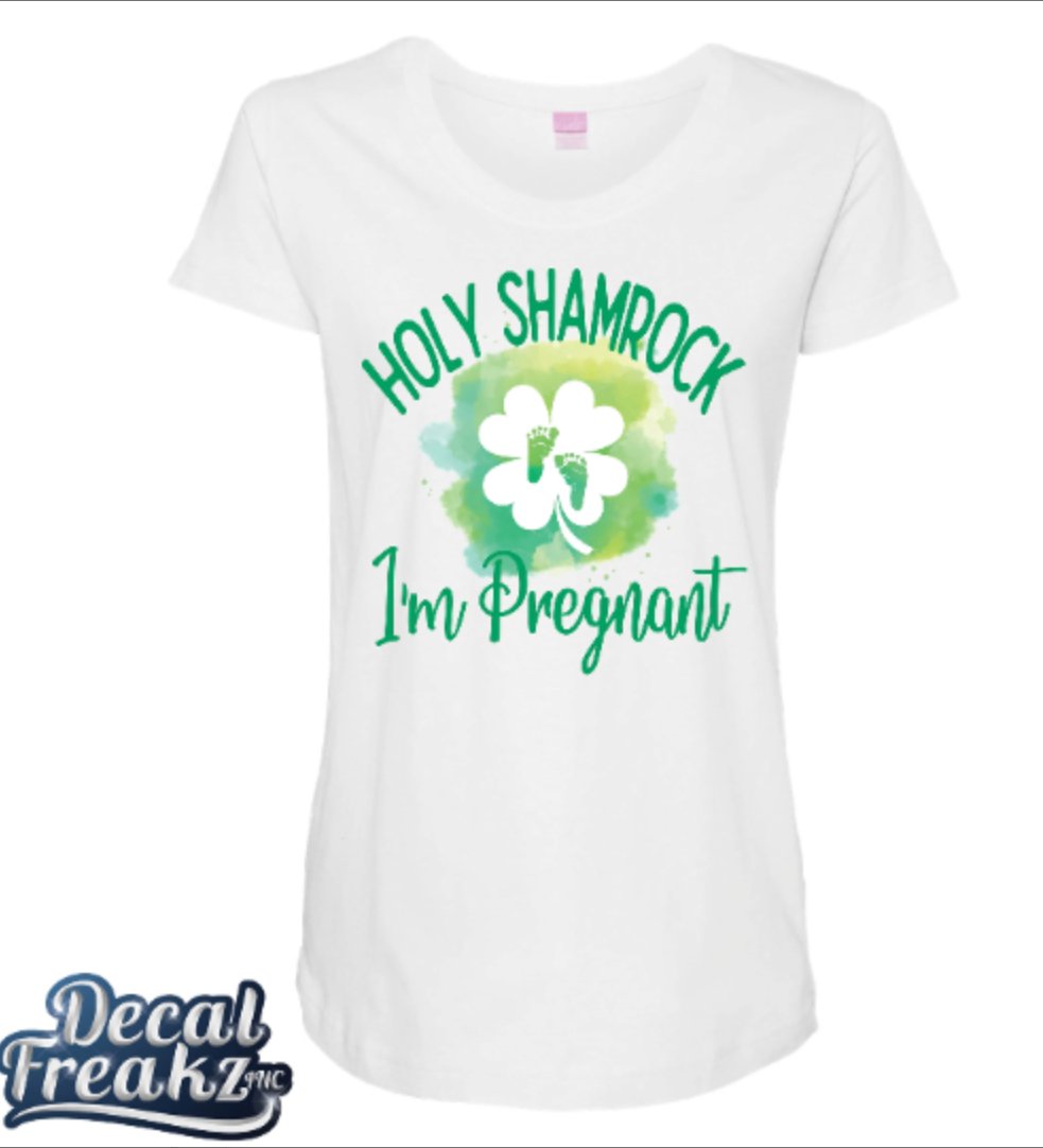 Holy Shamrock I'm Pregnant Maternity T-Shirt