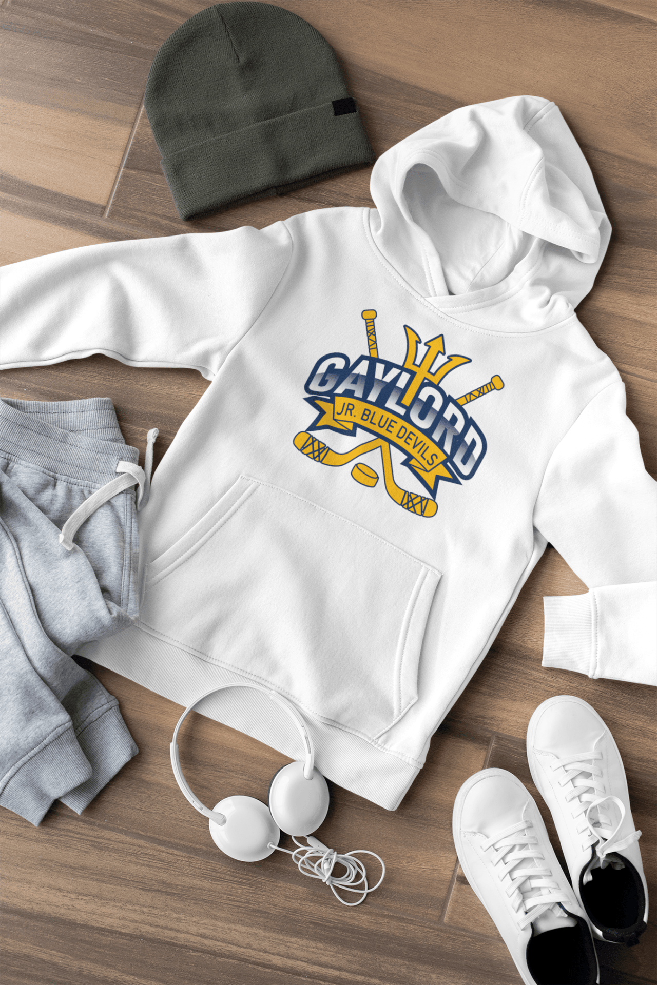 Junior Blue Devils Hockey Hoodie - DecalFreakz