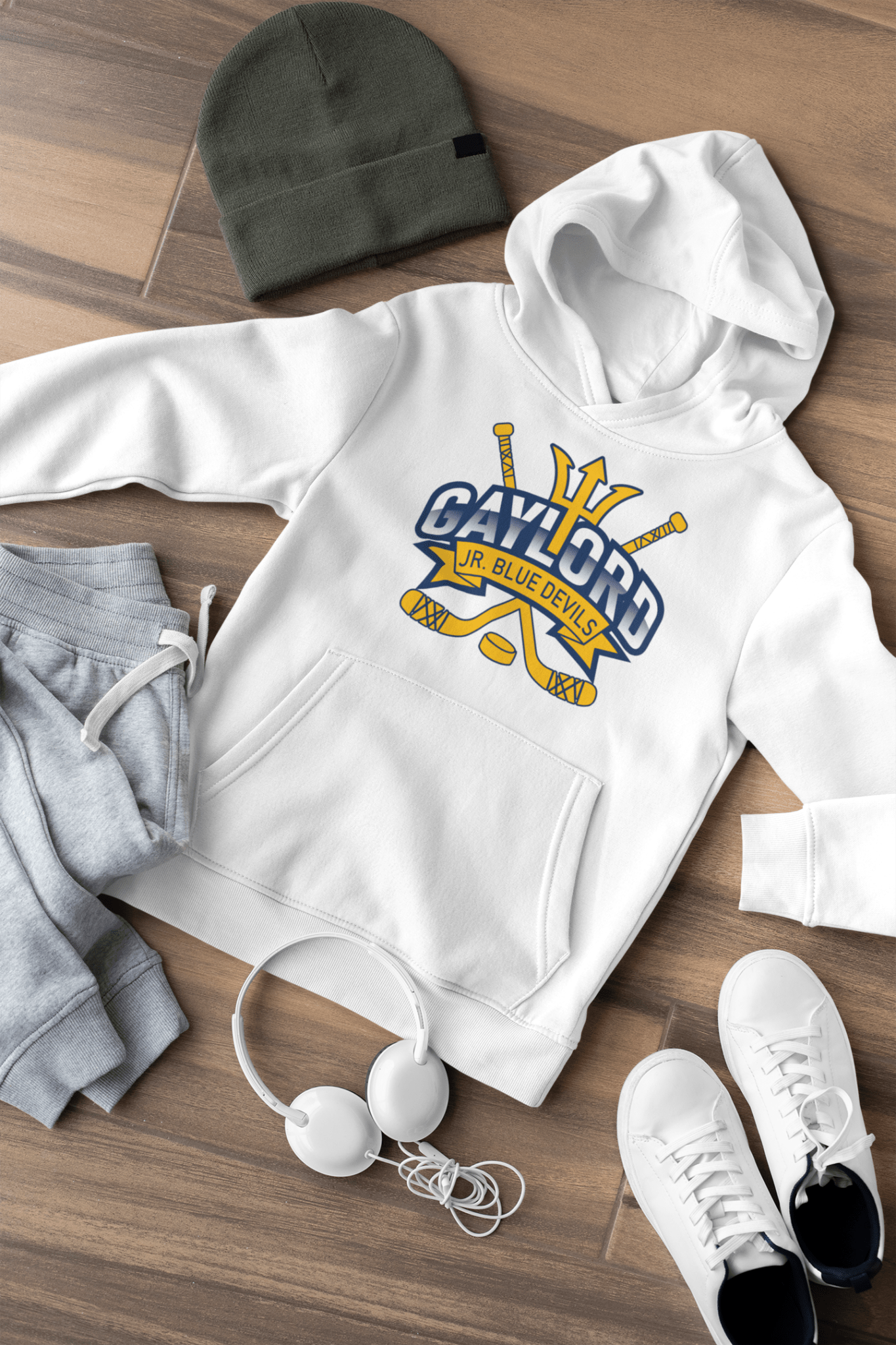 Junior Blue Devils Hockey Hoodie - DecalFreakz