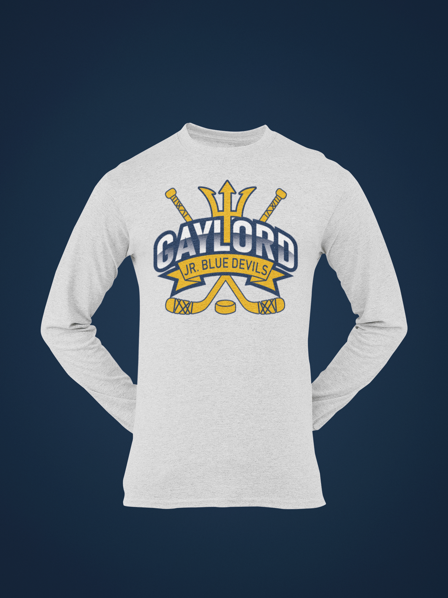 Junior Blue Devils Hockey Long Sleeve - DecalFreakz