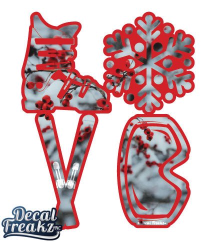 LOVE Ski Icy Berries Decal