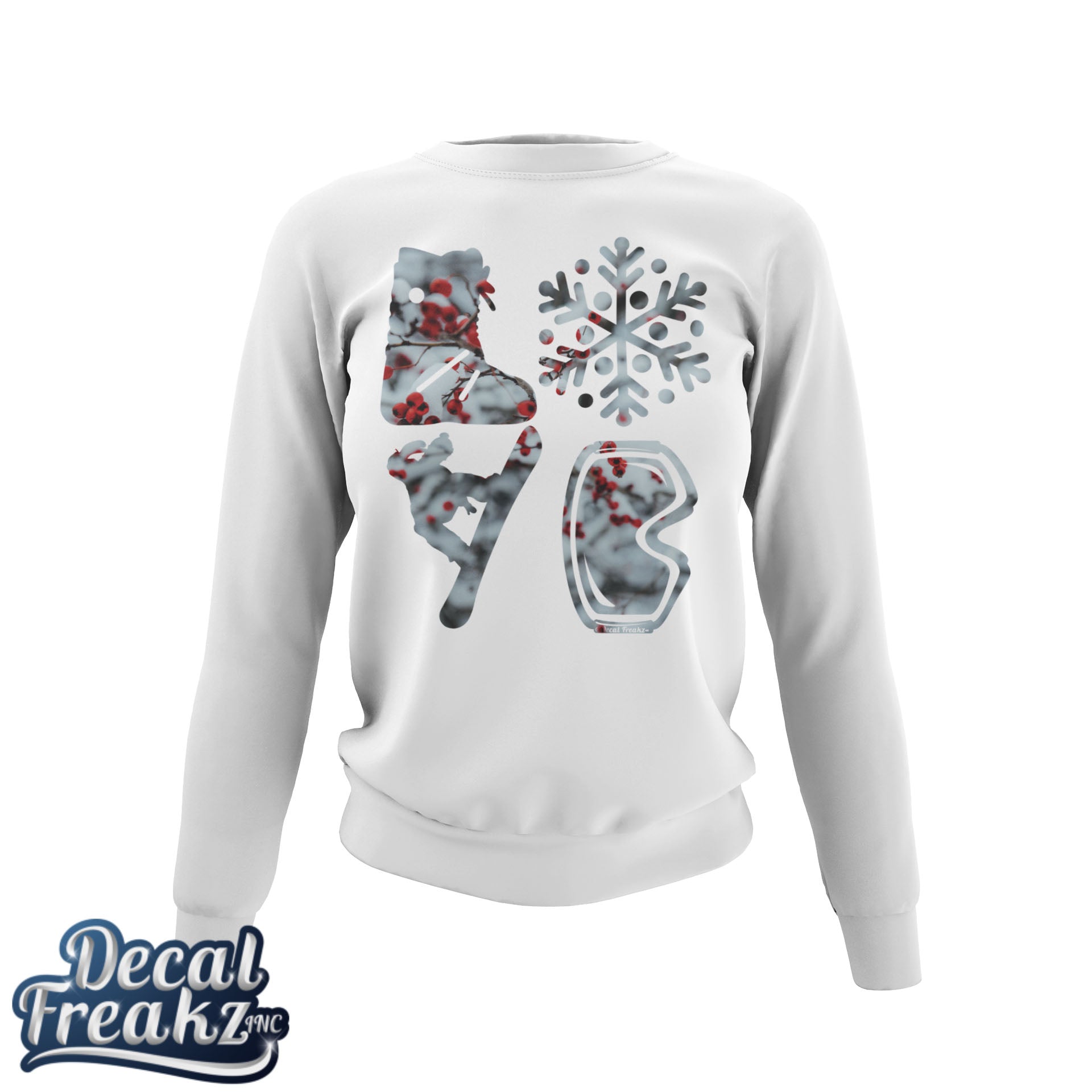 LOVE Snowboard Icy Berries - T-Shirt, Long Sleeve, Crewneck, Hoodie With FREE Decal - DecalFreakz