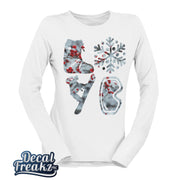 LOVE Snowboard Icy Berries - T-Shirt, Long Sleeve, Crewneck, Hoodie With FREE Decal - DecalFreakz