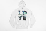 LOVE Snowmobile Northern Lights - T-Shirt, Long Sleeve, Crewneck, Hoodie With FREE Decal - DecalFreakz