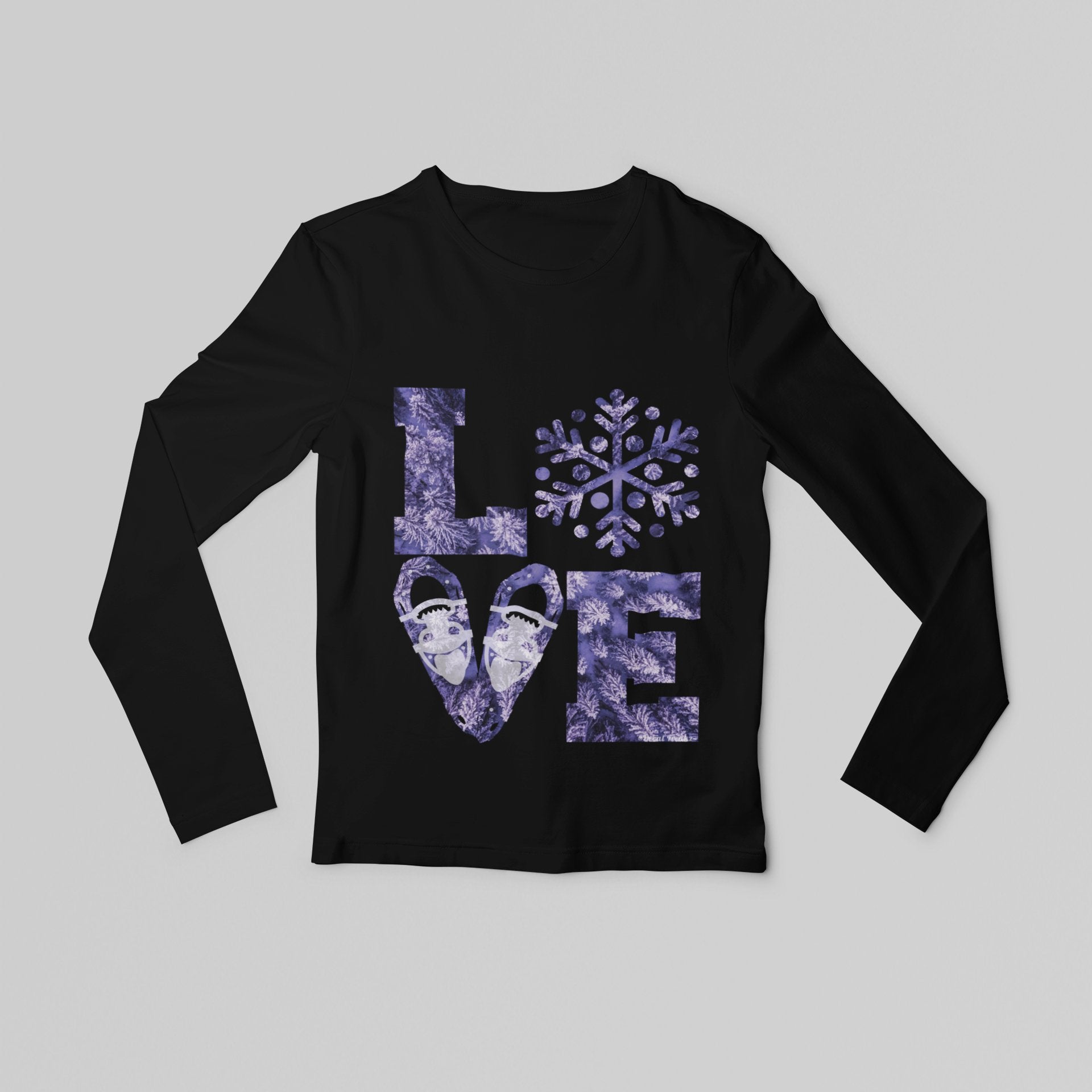 LOVE Snowshoe Arial Trees - T-Shirt, Long Sleeve, Crewneck, Hoodie With FREE Decal - DecalFreakz