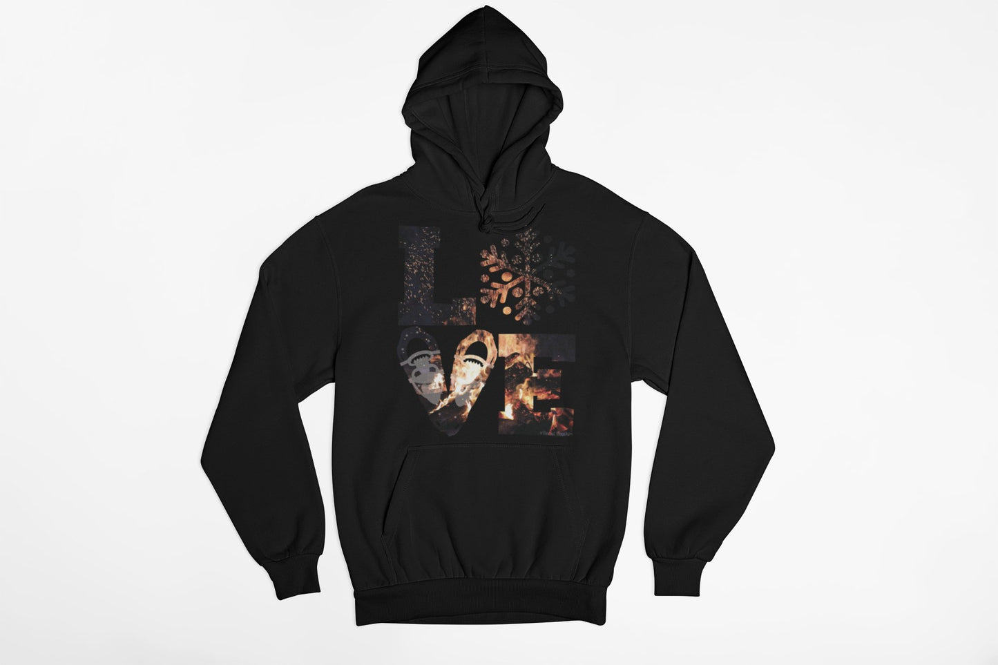 LOVE Snowshoe Crackling Fire - T-Shirt, Long Sleeve, Crewneck, Hoodie With FREE Decal - DecalFreakz