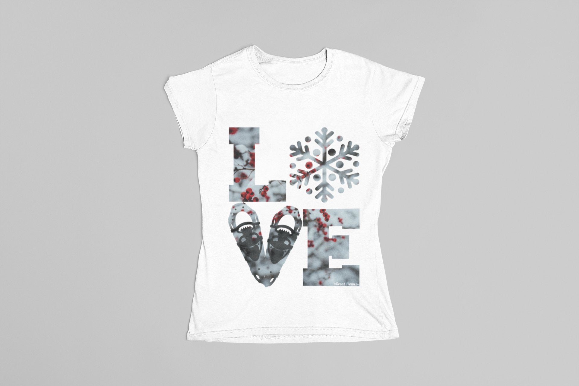 LOVE Snowshoe Icy Berries - T-Shirt, Long Sleeve, Crewneck, Hoodie With FREE Decal - DecalFreakz