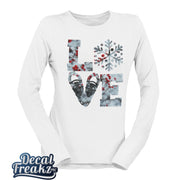 LOVE Snowshoe Icy Berries - T-Shirt, Long Sleeve, Crewneck, Hoodie With FREE Decal - DecalFreakz