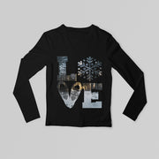 LOVE Snowshoe Winter Woods - T-Shirt, Long Sleeve, Crewneck, Hoodie With FREE Decal - DecalFreakz