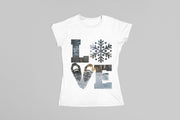 LOVE Snowshoe Winter Woods - T-Shirt, Long Sleeve, Crewneck, Hoodie With FREE Decal - DecalFreakz