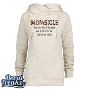 Momsicle Ladies Funnel Neck Pullover Hoodie - Field Mom sideline kid sport - DecalFreakz