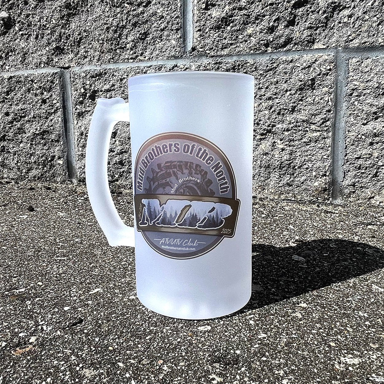 Mud Brothers Frosted Glass Stein - DecalFreakz
