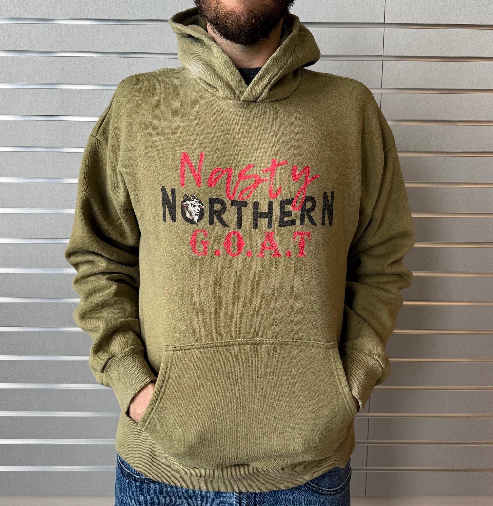 Nasty Northern Goat Green Hoodie - DecalFreakz