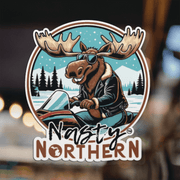 Nasty Northern Moose on the Loose Decal - DecalFreakz