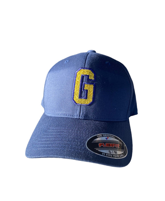 Navy Glitter G Hat - DecalFreakz