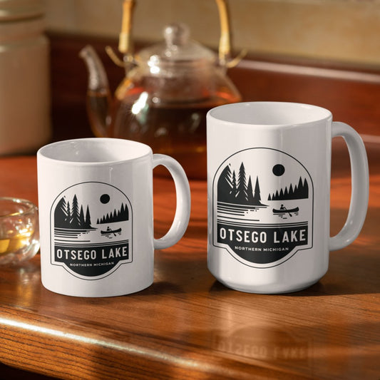 Otsego Lake Northern Michigan Coffee Cup - DecalFreakz