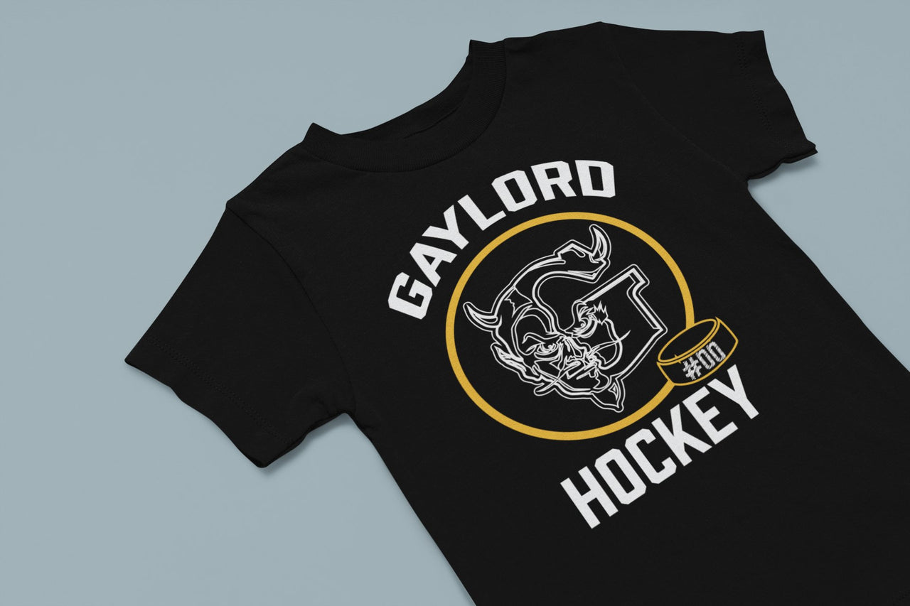 Player # Gaylord Hockey Devil G Hockey Tee - DecalFreakz