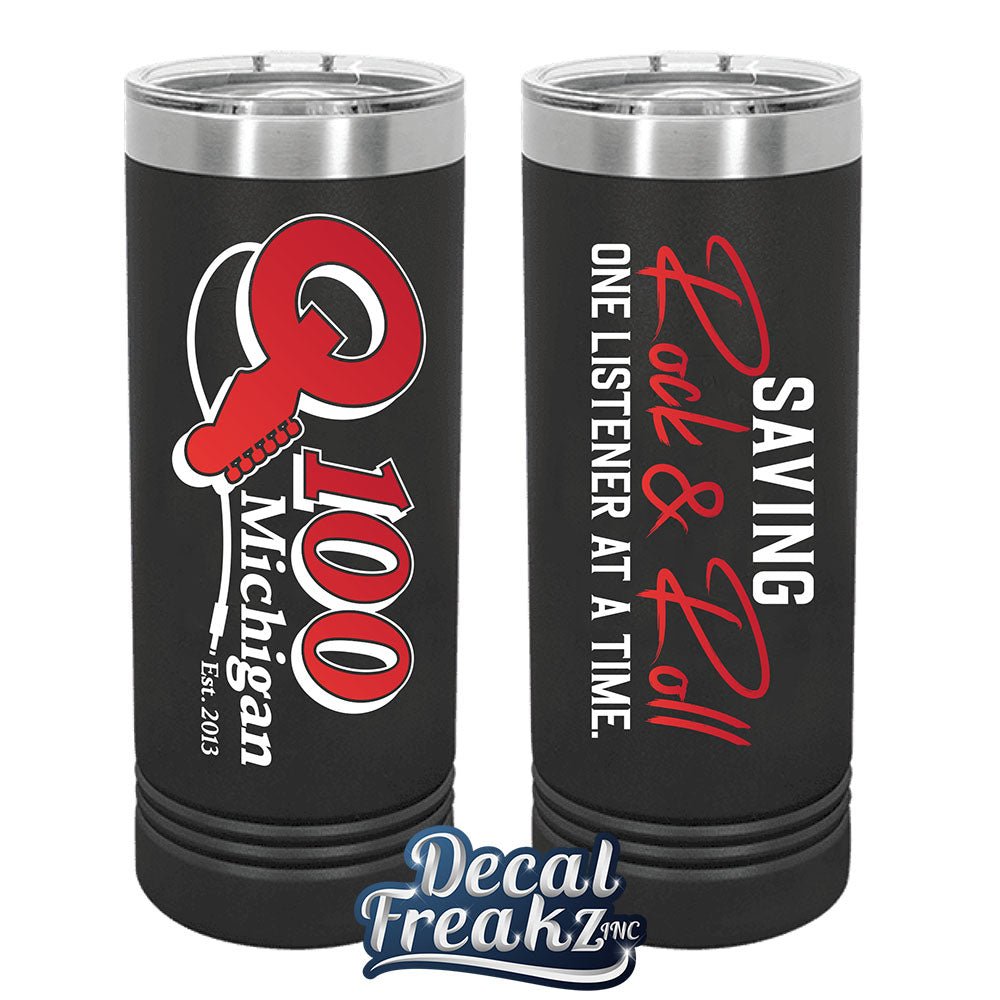 Q100 Saving Rock 22oz Tumbler - Double Sided Print - DecalFreakz