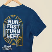 Run Fast and Turn Left - Track and Field T-Shirt - DecalFreakz