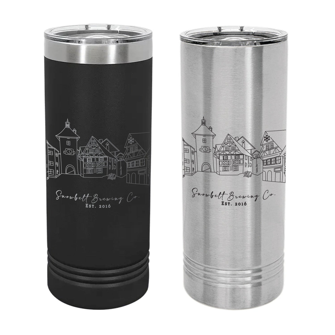 Snowbelt Brewing Co. Skinny Tumbler – Townscape Edition - DecalFreakz