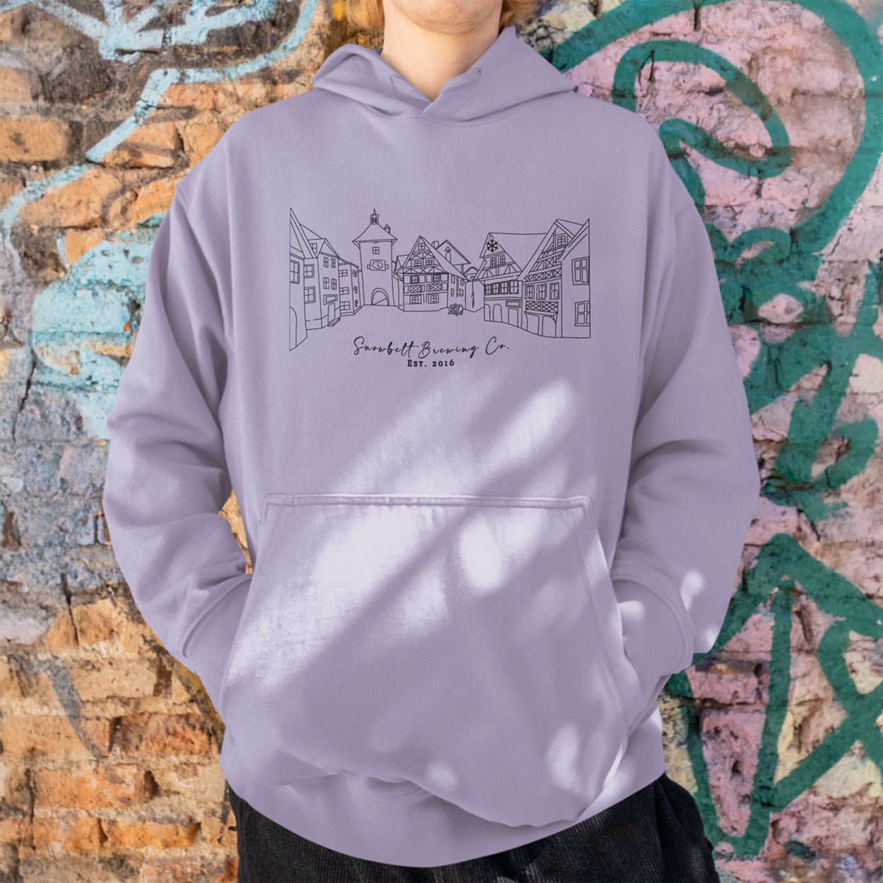 Snowbelt Brewing Co. Townscape Hoodie - DecalFreakz