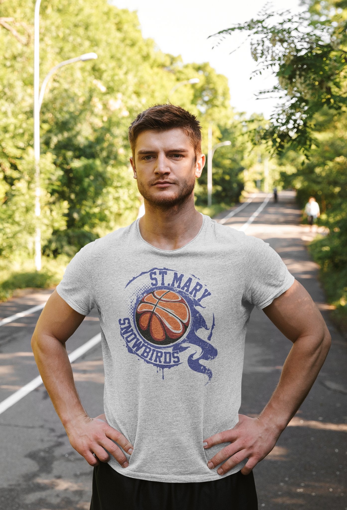 St. Mary Basketball Flame Shirt - DecalFreakz
