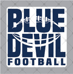 Stacked Blue Devils Football Sticker - DecalFreakz