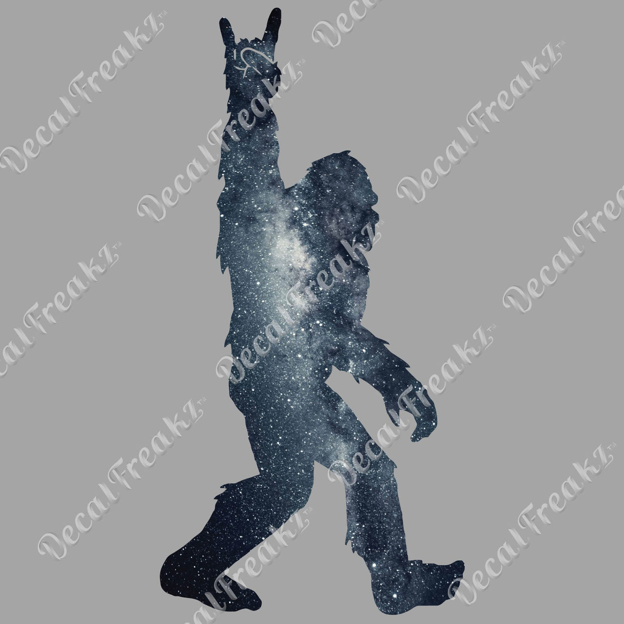 Starry Sky Cutout Sasquatch Vinyl Decal - DecalFreakz