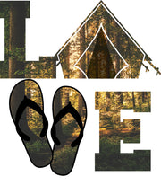 Tent LOVE Decal - Forest - DecalFreakz