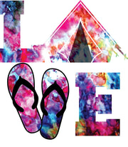 Tent LOVE Decal - Ice Dye - DecalFreakz