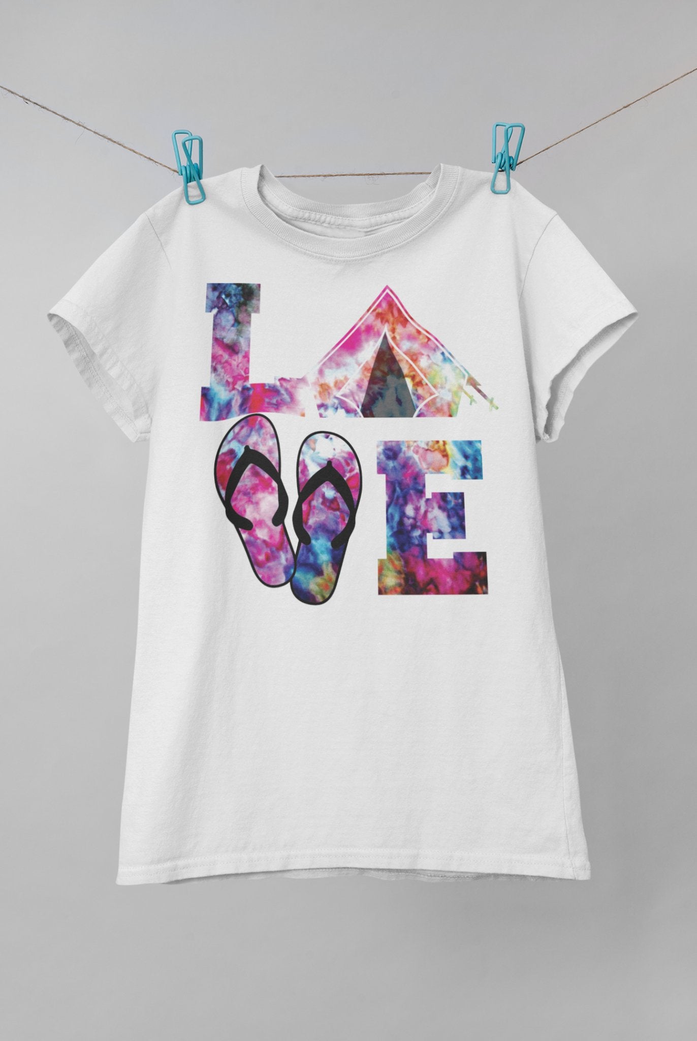 Tent LOVE Ice Dye - Tank, T-Shirt, Hoodie With FREE Decal - DecalFreakz
