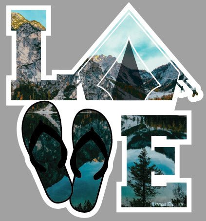 Tent LOVE Mt. Lake Decal - DecalFreakz